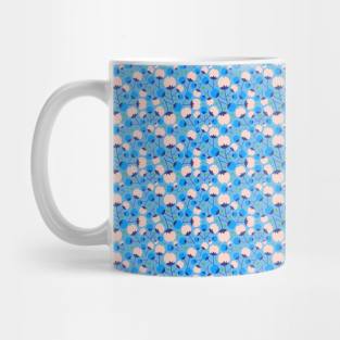 Blue Floral Pattern Mug